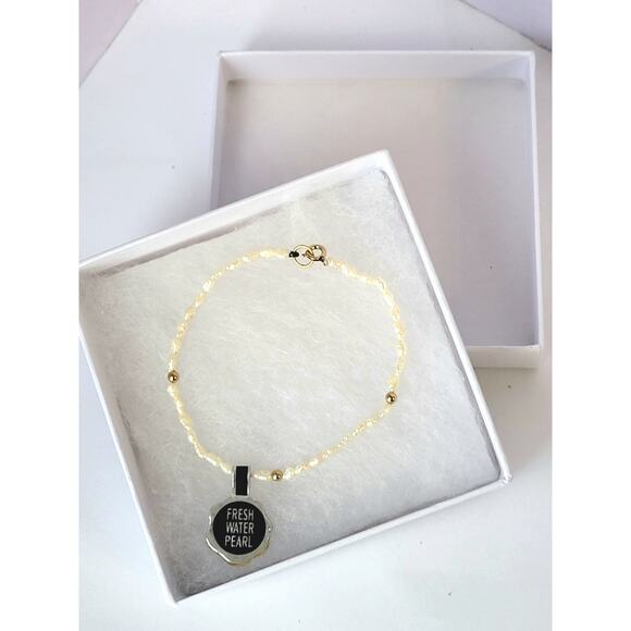 Fresh Water Seed Pearl Bracelet NOS 14k Gold Filled - Picture 6 of 6